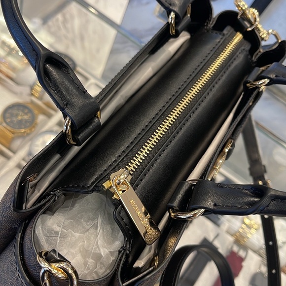 Michael Kors Reed Small Belted Logo Satchel Crossbody CZ Bag Purse
Brown/Black - Picture 4 of 16